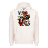 Pale Pink love cow gnomies Premium Hoodie - CowGirlArtShop