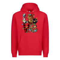 Red love cow gnomies Premium Hoodie - CowGirlArtShop