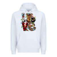 White love cow gnomies Premium Hoodie - CowGirlArtShop