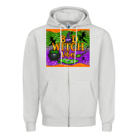 Dove Grey bad witch vibes Zipper Hoodie - NancyCooperArtShop