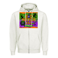 Oatmeal Heather bad witch vibes Zipper Hoodie - NancyCooperArtShop