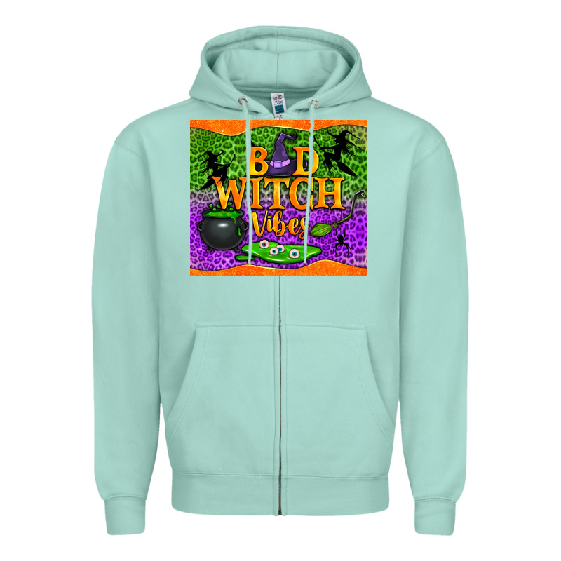 Bad Witch Vibes Zipper Hoodie by NancyCooperArtShop | Teevron