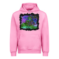 Fuchsia Pink halloween skull and leopard background Urban Hoodie - BundleAndBundleShop