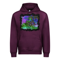 Mauve Wine halloween skull and leopard background Urban Hoodie - BundleAndBundleShop