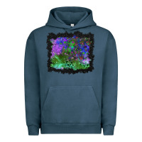 Pigment Midnight Navy halloween skull and leopard background Urban Hoodie - BundleAndBundleShop