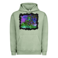 Pigment Oil Green halloween skull and leopard background Urban Hoodie - BundleAndBundleShop