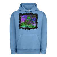 Pigment Pebble Blue halloween skull and leopard background Urban Hoodie - BundleAndBundleShop