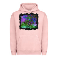 Pigment Salmon halloween skull and leopard background Urban Hoodie - BundleAndBundleShop