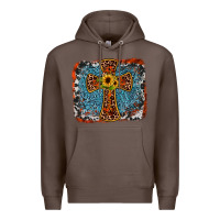 Coffee western cross Premium Hoodie - JahusDesignShop