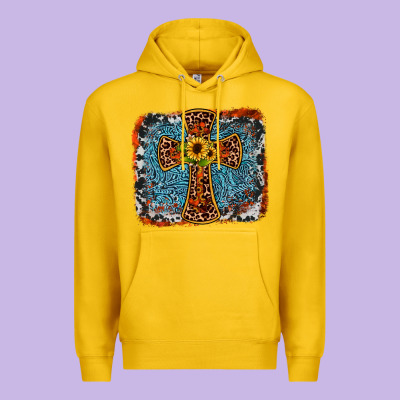 Western Cross Premium Hoodie Designed By Jahusdesignshop