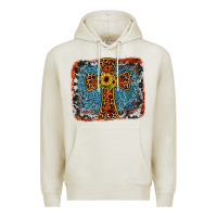 Oatmeal Heather western cross Premium Hoodie - JahusDesignShop