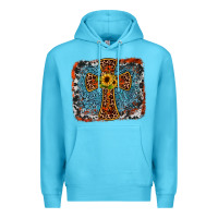 Ocean Blue western cross Premium Hoodie - JahusDesignShop
