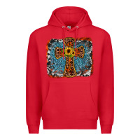 Red western cross Premium Hoodie - JahusDesignShop
