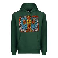 Sports Green western cross Premium Hoodie - JahusDesignShop