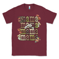 Burgundy mama mama mama mama western flower Classic Tee - NancyCooperArtShop