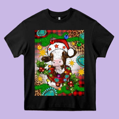 Christmas Cow Air Freshener Heavy Core Tee Designed By Artiststas