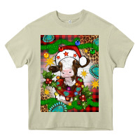 Mossy christmas cow air freshener Heavy Core Tee - Artiststas