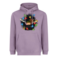 Lavender christmas black angus gnome Heavyweight Hoodie - CowGirlArtShop