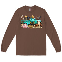 Chestnut Farm Animals Truck Long Sleeve Tee - BundleAndBundleShop