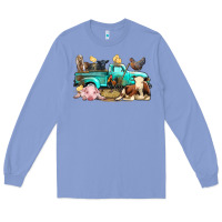Colony Blue Farm Animals Truck Long Sleeve Tee - BundleAndBundleShop