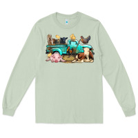 Matcha Farm Animals Truck Long Sleeve Tee - BundleAndBundleShop