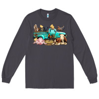 Smoke Farm Animals Truck Long Sleeve Tee - BundleAndBundleShop