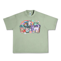 Oil Green unicorn coffee cups Urban Heavy Tee - NancyCooperArtShop