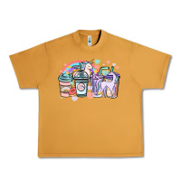 Peanut Butter unicorn coffee cups Urban Heavy Tee - NancyCooperArtShop