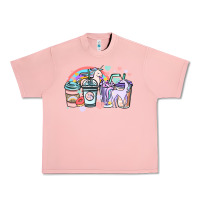 Salmon unicorn coffee cups Urban Heavy Tee - NancyCooperArtShop