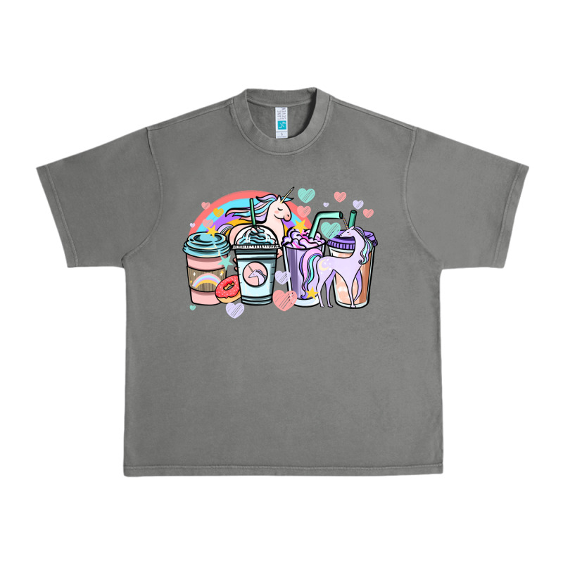 Unicorn Coffee Cups Urban Heavy Tee by NancyCooperArtShop | Teevron