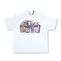 White unicorn coffee cups Urban Heavy Tee - NancyCooperArtShop
