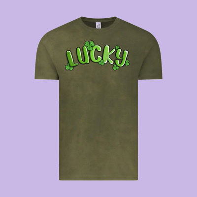 Lucky St Patricks Day Vintage Tee Designed By Maliassmallbusiness