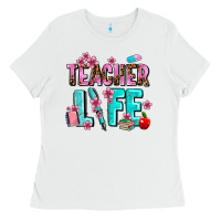White teacher life Ladies Tee - AdoDesignShop