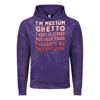 Cloud Purple im medium ghetto i keep it classy but deep down pn Vintage Hoodie - MaliasSmallBusiness