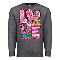 Charcoal Heather Love Valentine's Day Premium Sweatshirt - HowdyJamesFarm