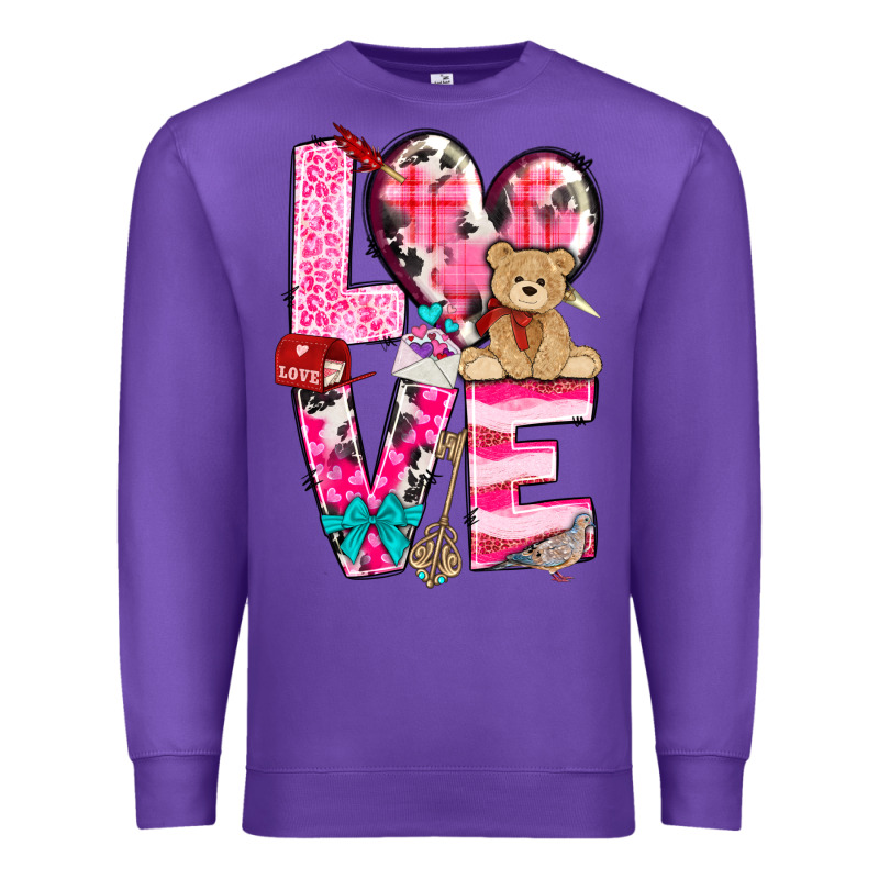 Love Valentine's Day Premium Sweatshirt by HowdyJamesFarm | Teevron