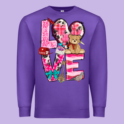 Love Valentine's Day Premium Sweatshirt Designed By Howdyjamesfarm