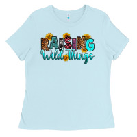 Baby Blue raising wild things Ladies Tee - RanaPortraitStore