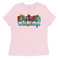 Bubblegum Pink raising wild things Ladies Tee - RanaPortraitStore