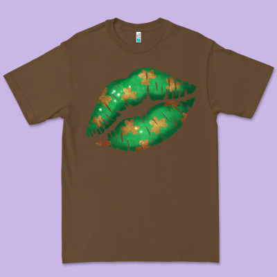 St. Patrick's Day Lip Premium Tee Designed By Jasminsmagicworld