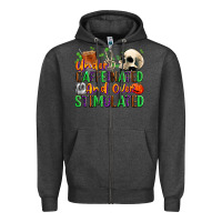 Charcoal Heather Under Caffeinated and Over Stimulated Zipper Hoodie - texasbilliewilder