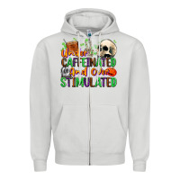 Dove Grey Under Caffeinated and Over Stimulated Zipper Hoodie - texasbilliewilder