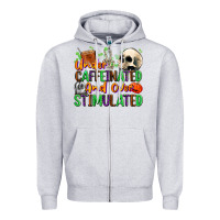 Heather Grey Under Caffeinated and Over Stimulated Zipper Hoodie - texasbilliewilder