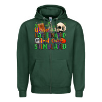 Sports Green Under Caffeinated and Over Stimulated Zipper Hoodie - texasbilliewilder