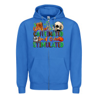 True Royal Under Caffeinated and Over Stimulated Zipper Hoodie - texasbilliewilder