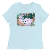 Baby Blue Western Green Cowhide Frame Ladies Tee - Bettercallsaul