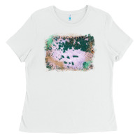 White Western Green Cowhide Frame Ladies Tee - Bettercallsaul