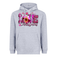 Heather Grey love christmas pink Heavyweight Hoodie - CowGirlArtShop