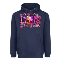 Navy love christmas pink Heavyweight Hoodie - CowGirlArtShop