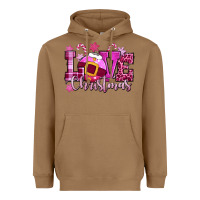 Love Christmas Pink Heavyweight Hoodie | Teevron